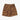 "LICORICE" POLYESTER SHORTS (BROWN PRINTED)