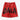 "Fangs" Embossed Leather Shorts (red)