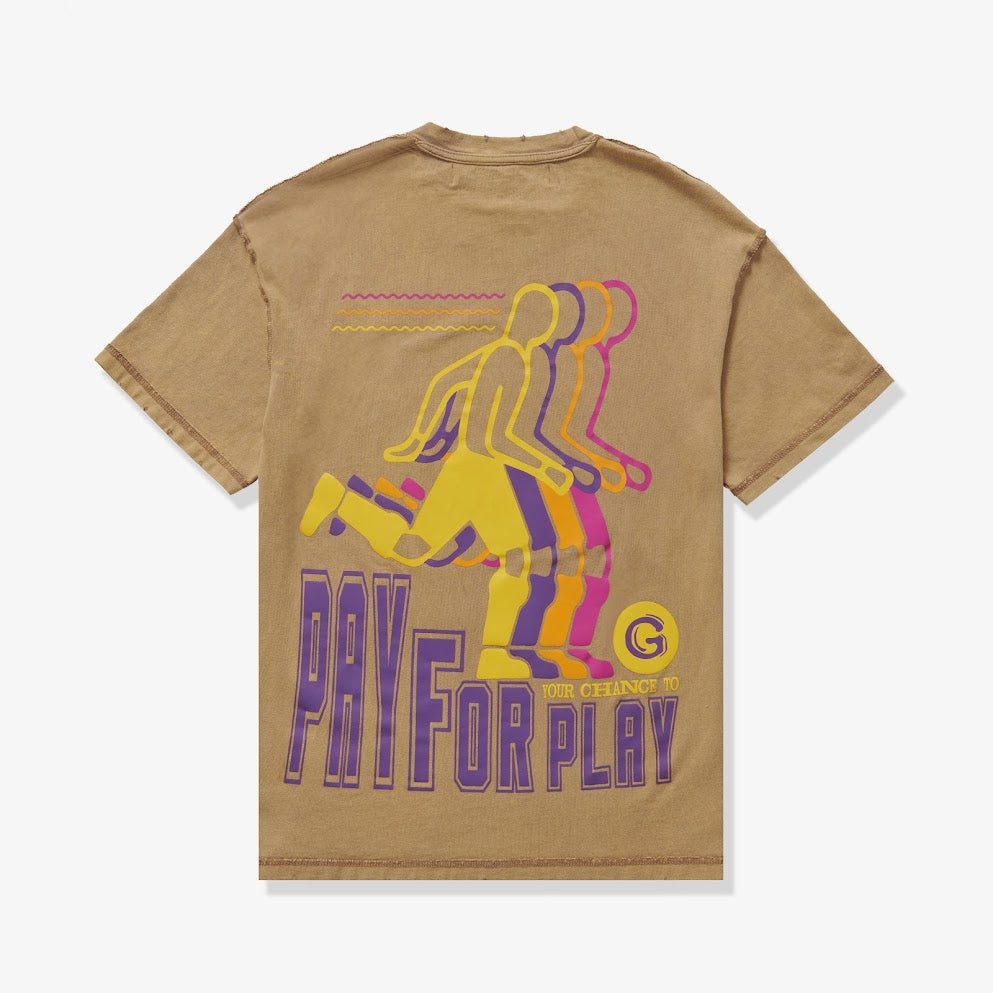 "PAY FOR PLAY" TEE (SEPIA VINTAGE)
