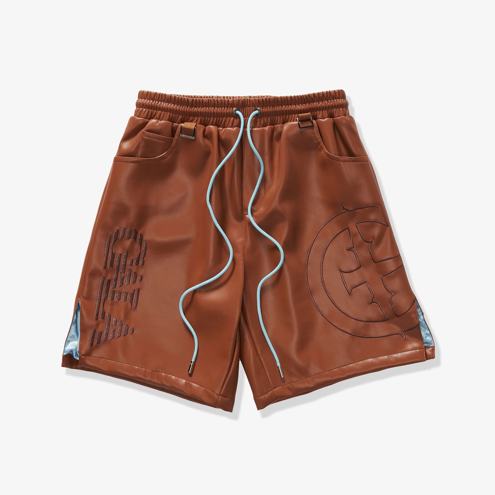 "DELIRIOUS" LEATHER SHORTS (BROWN)