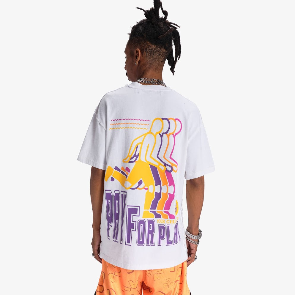 "PAY FOR PLAY" TEE (WHITE)