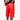 "Fangs" Embossed Leather Shorts (red)