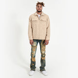 GROOVE QUILTED JACKET (SAND)