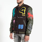 IT'S COMPLICATED VARSITY JACKET (FUDGE/FOREST NIGHT)