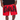 "Fangs" Embossed Leather Shorts (red)