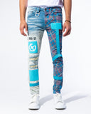 "DEFENDER" Blue Wash/Tartan Combo