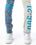 "DEFENDER" Blue Wash/Tartan Combo