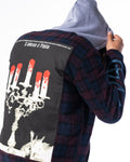 "ACCOMPLICE" FLANNEL (MAROON/NAVY COMBO)