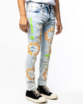 DEVASTATION DENIM (CLOUD WASH/ORANGE)