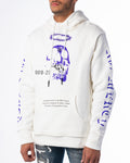 "PRAY FOR THE OPPS" HOODIE (WHITE/PURPLE)