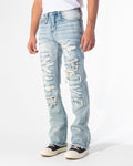 BLITZ STACKED DENIM (LIGHT STONE WASH)
