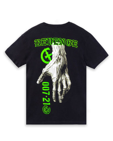 "REVENGE TEE" BLACK/GREEN