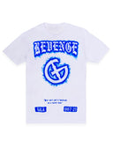 "REVENGE TEE" WHITE/BLUE