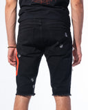"IMPACT SHORTS" JET BLACK/RED