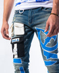 "IMPACT DENIM" STONE/BLUE