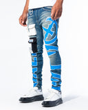 "IMPACT DENIM" STONE/BLUE