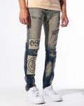 "DEAD OR ALIVE" DENIM (NAVY/STONE OMBRE)