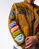 DOOMSDAY BOMBER JACKET (GOLD/SEPIA)