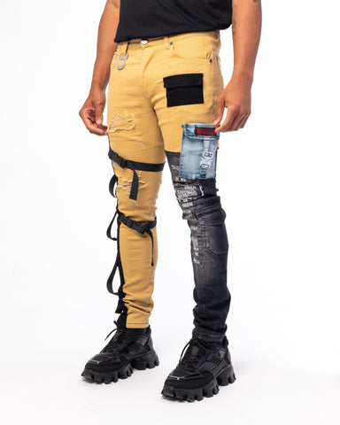 Preme- cargo strapped jeans – Major Key Clothing Shop