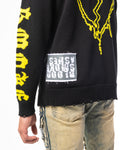BROKEN SWEATER (BLACK/YELLOW)