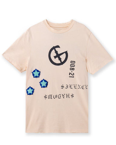 "GAMBIT" TEE (CREAM PIGMENT WASH)