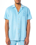 DOESN'T MATTER I'M LOADED SHIRT BUTTON-UP (BABY BLUE)