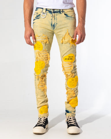 FILL THE VOID DENIM (CANARY WASH/PATCHWORK)
