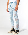 FILL THE VOID DENIM (WHITE WASH/PATCHWORK)