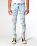FILL THE VOID DENIM (WHITE WASH/PATCHWORK)