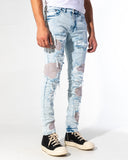 FILL THE VOID DENIM (WHITE WASH/PATCHWORK)