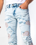 FILL THE VOID DENIM (WHITE WASH/PATCHWORK)