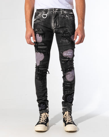 FILL THE VOID DENIM (ONYX WASH/PATCHWORK)