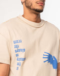 COUP DE GRACE TEE (STONE/DODGER BLUE)